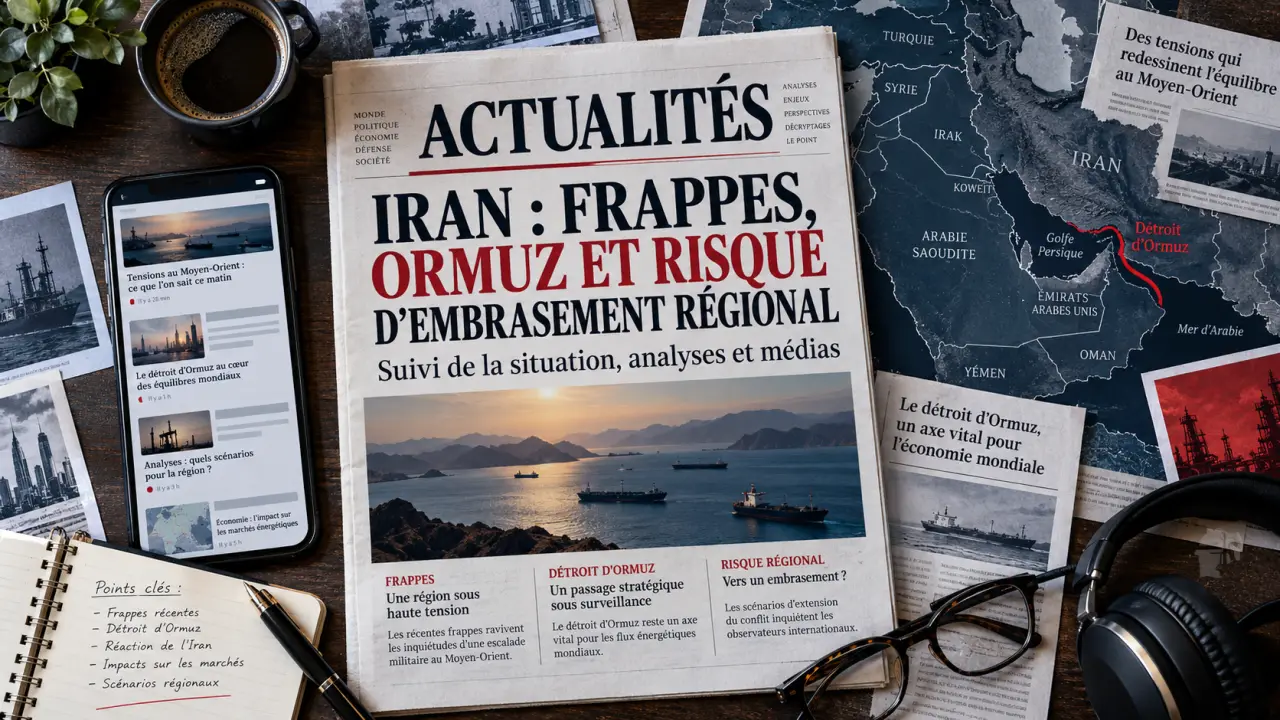 Actualités de la guerre en Iran : frappes, Ormuz et risque d’embrasement régional