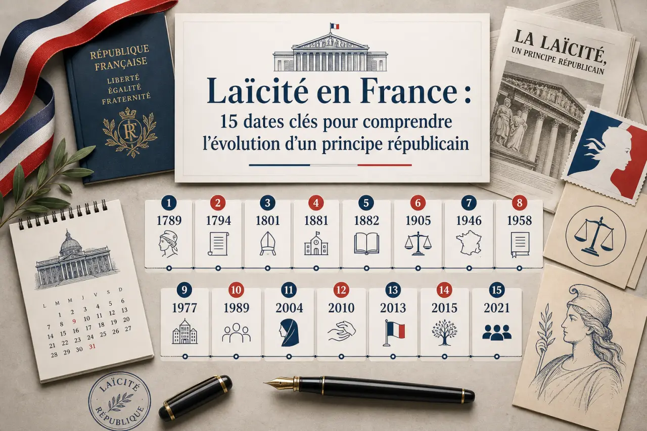 Laïcité en France : 15 dates clés pour comprendre l'évolution d'un principe républicain