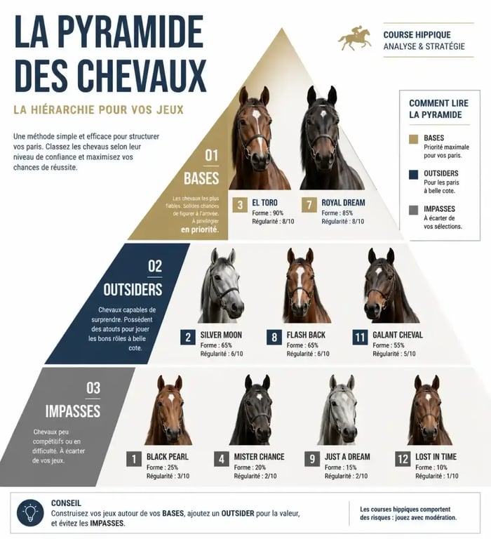 Hiérarchie des chevaux dans une synthèse de la presse hippique pour le Quinté