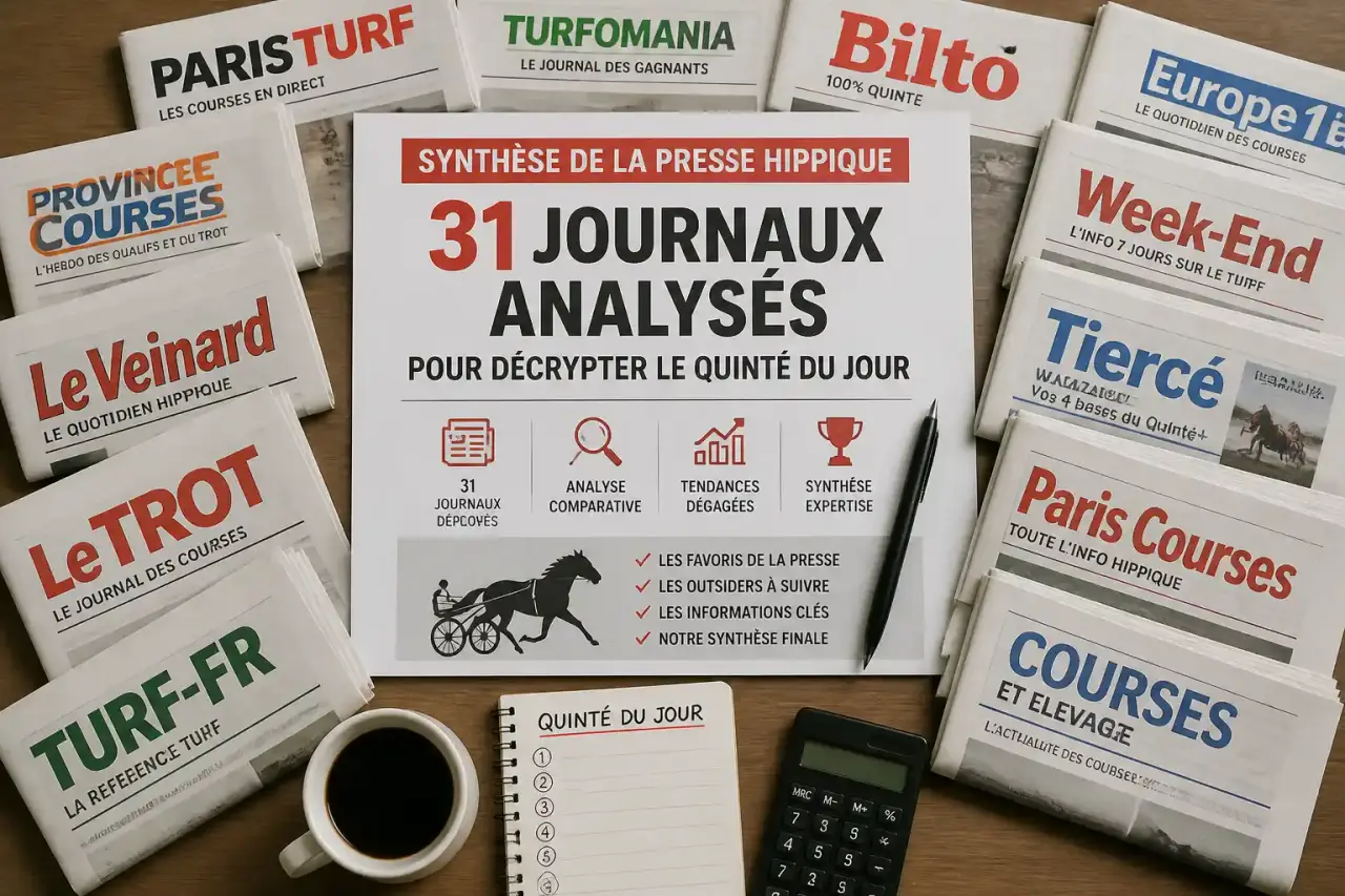 Synthèse de la presse hippique : 31 journaux analysés pour décrypter le Quinté du jour