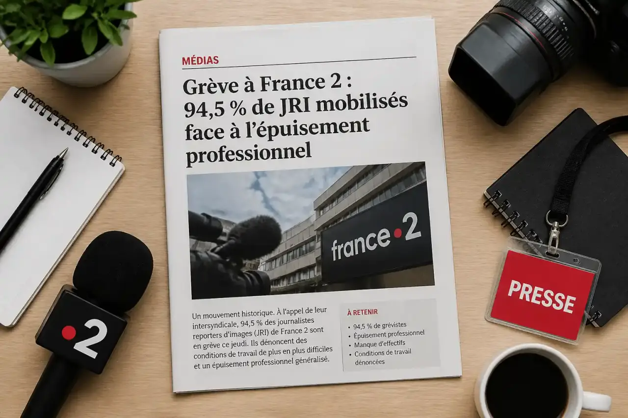 Grève à France 2 : 94,5 % de JRI mobilisés face à l'épuisement professionnel