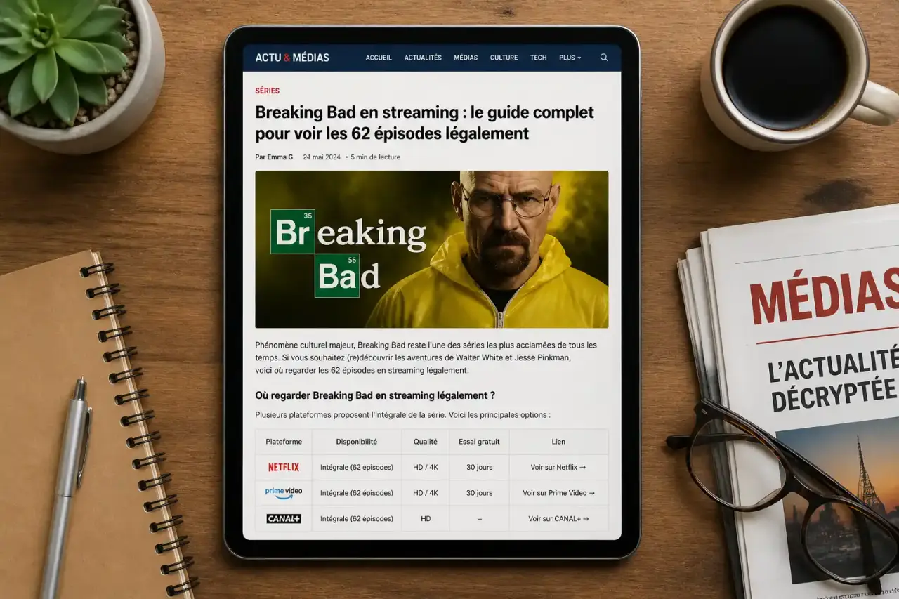 Breaking Bad en streaming : le guide complet pour voir les 62 épisodes légalement